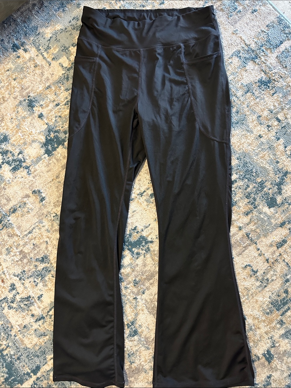Women’s Black Flared Leggings with High Waist